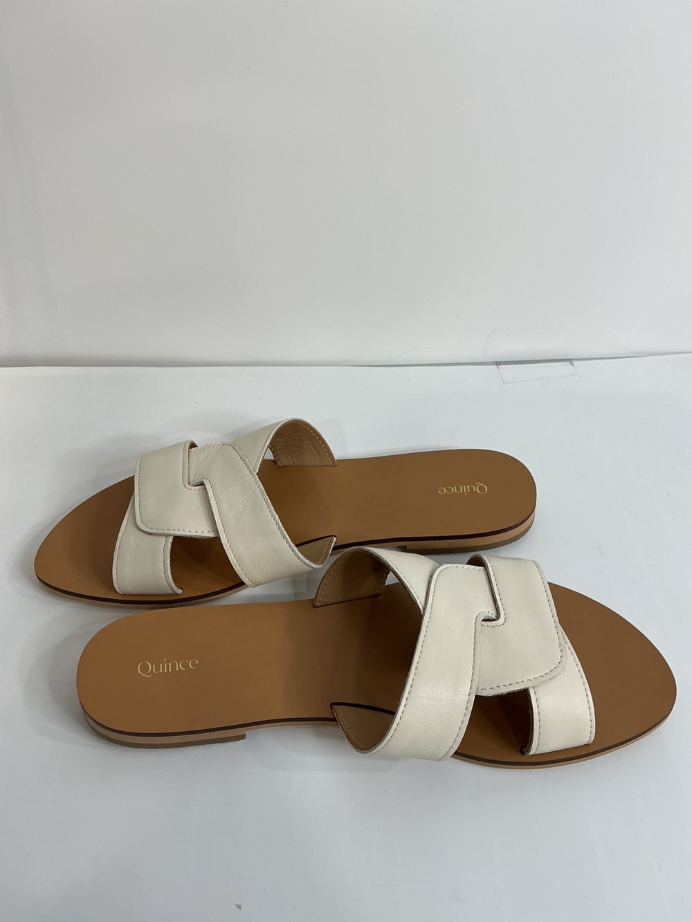 Italian Leather Cutout Slide Sandal
